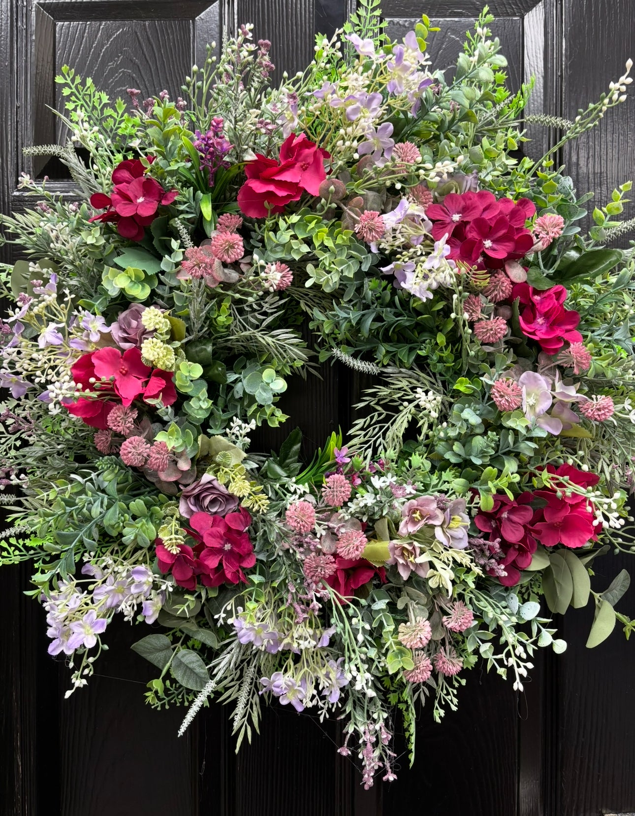 Blush Berry Garden Wreath Free P&P