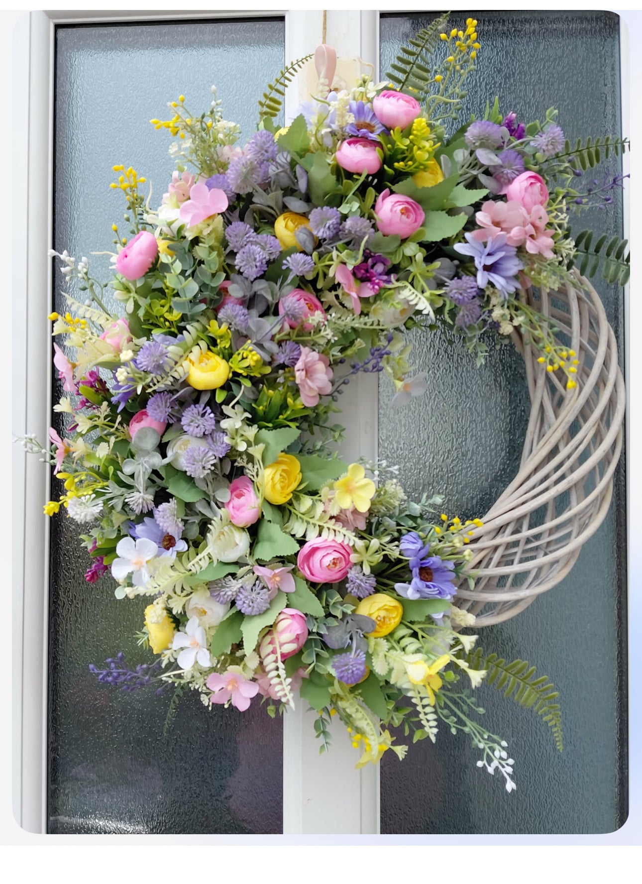 Enchanted Spring Garden moon Wreath Free P&P immediate dispatch