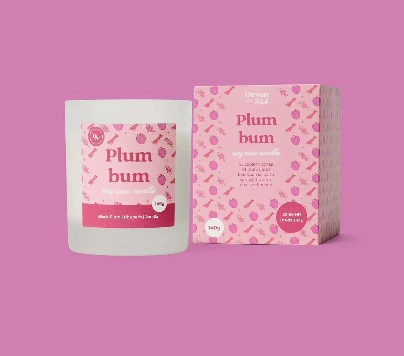 Devon Wick Plum Bum Soy Candle