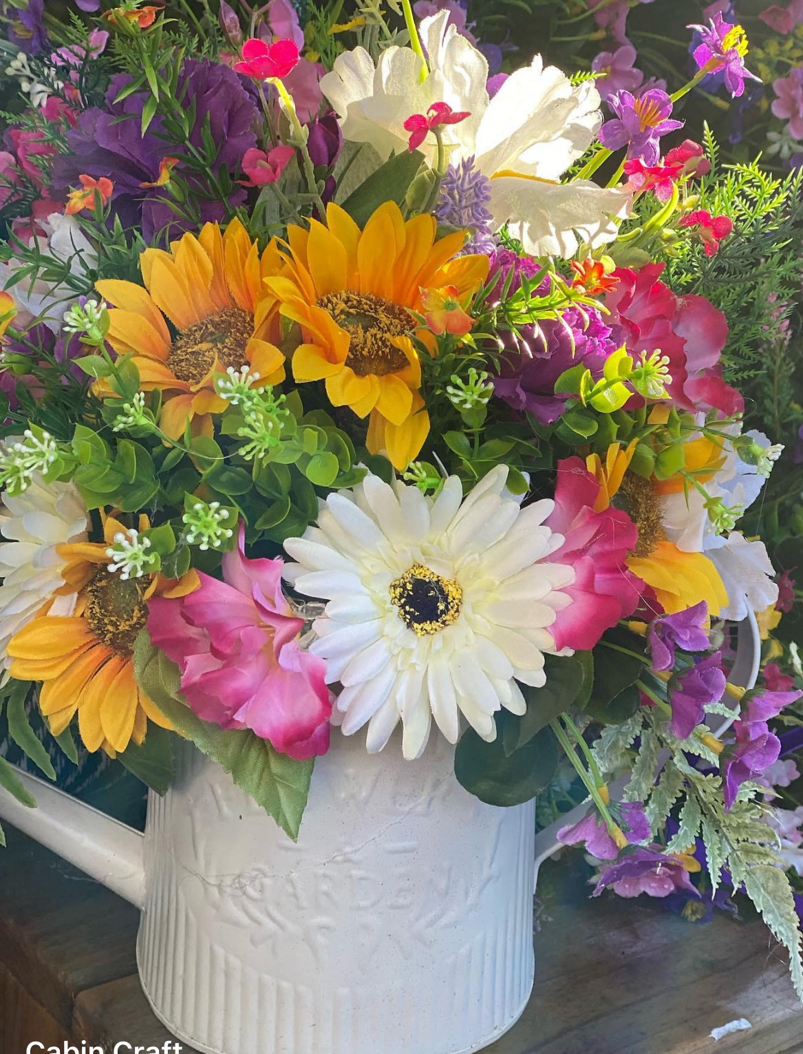 Floral Watering Can FREE P&P