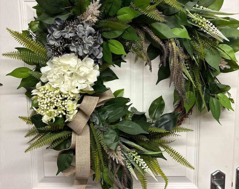 Moon shade Hydrangea wreath FREE P&P