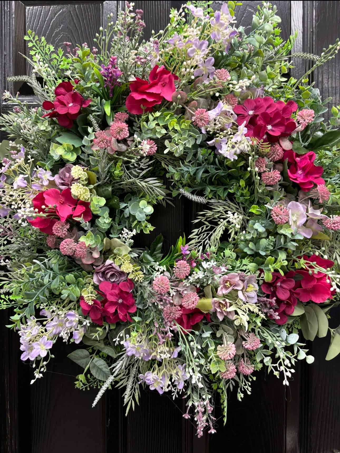 Blush Berry Garden Wreath Free P&P