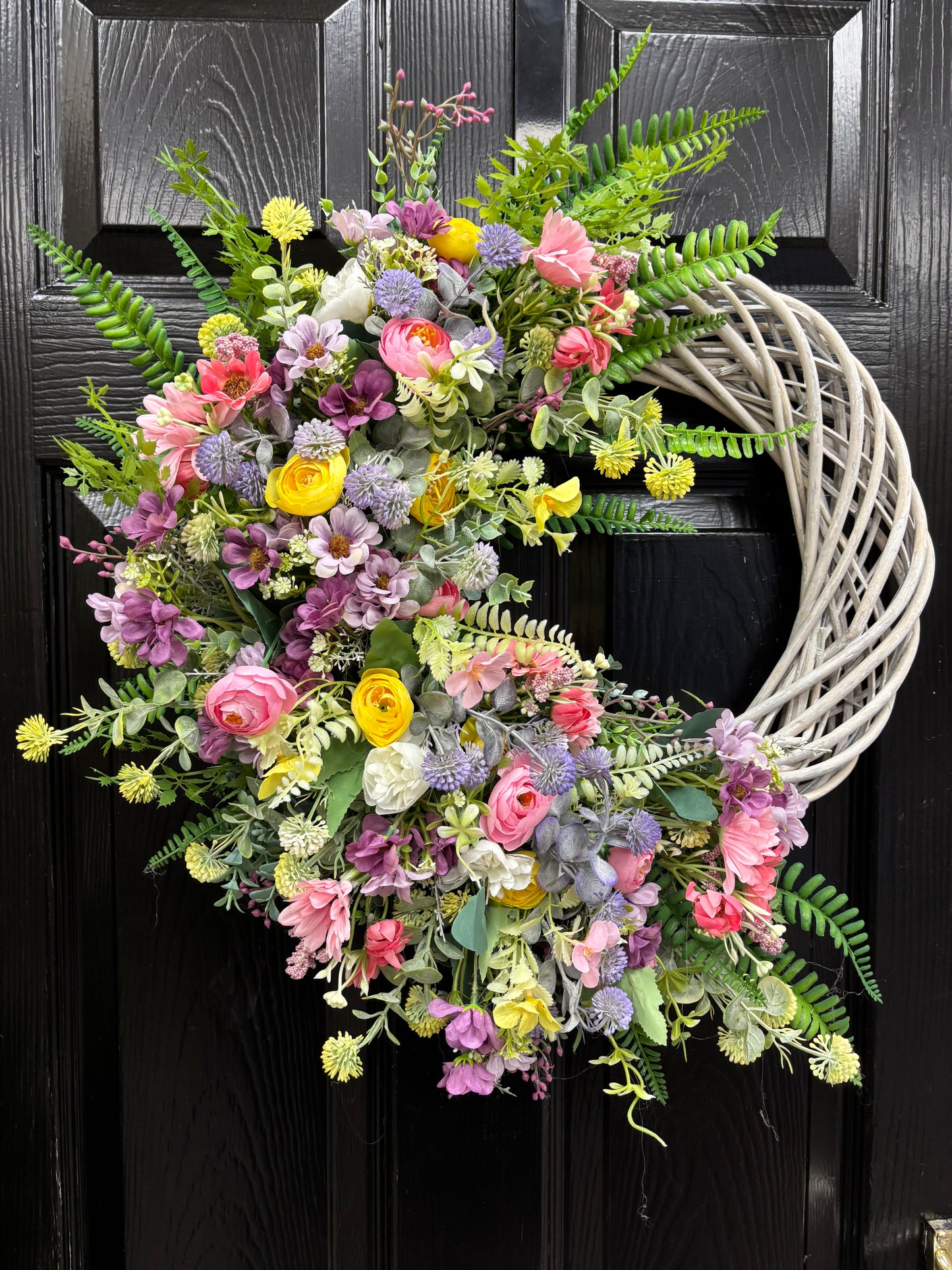Enchanted Spring Garden moon Wreath Free P&P immediate dispatch