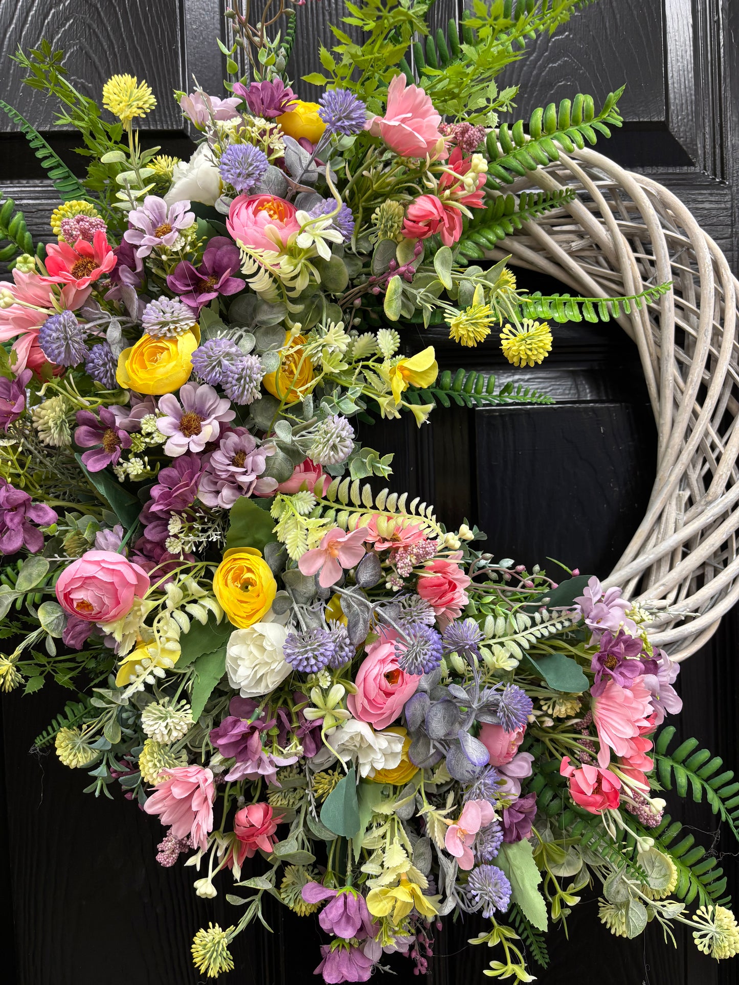 Enchanted Spring Garden moon Wreath Free P&P immediate dispatch