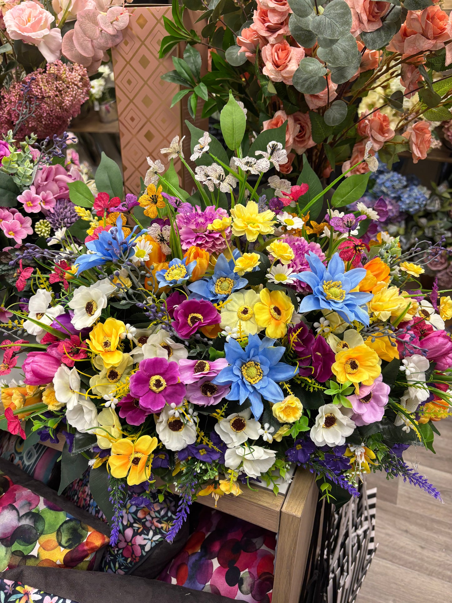 Wild Flower Grave Spray Free P&P