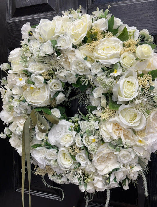 Ethereal Ivory & Sage Garden Wreath