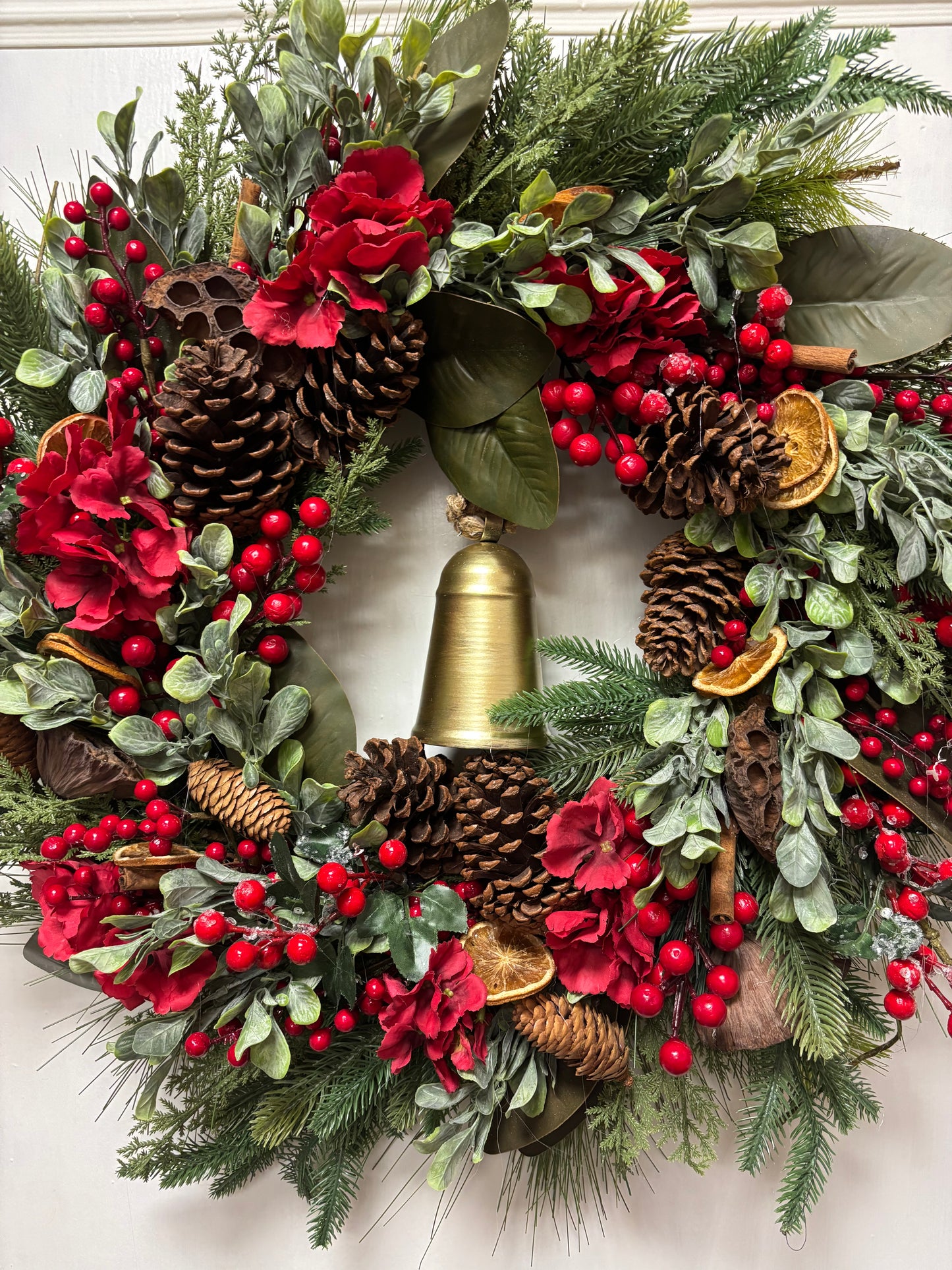 Yuletide Bell Wreath Free P&P