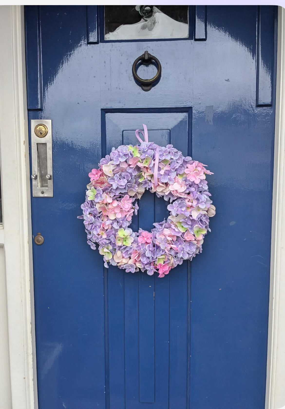 Hydrangea Wreath 40cms free P&P