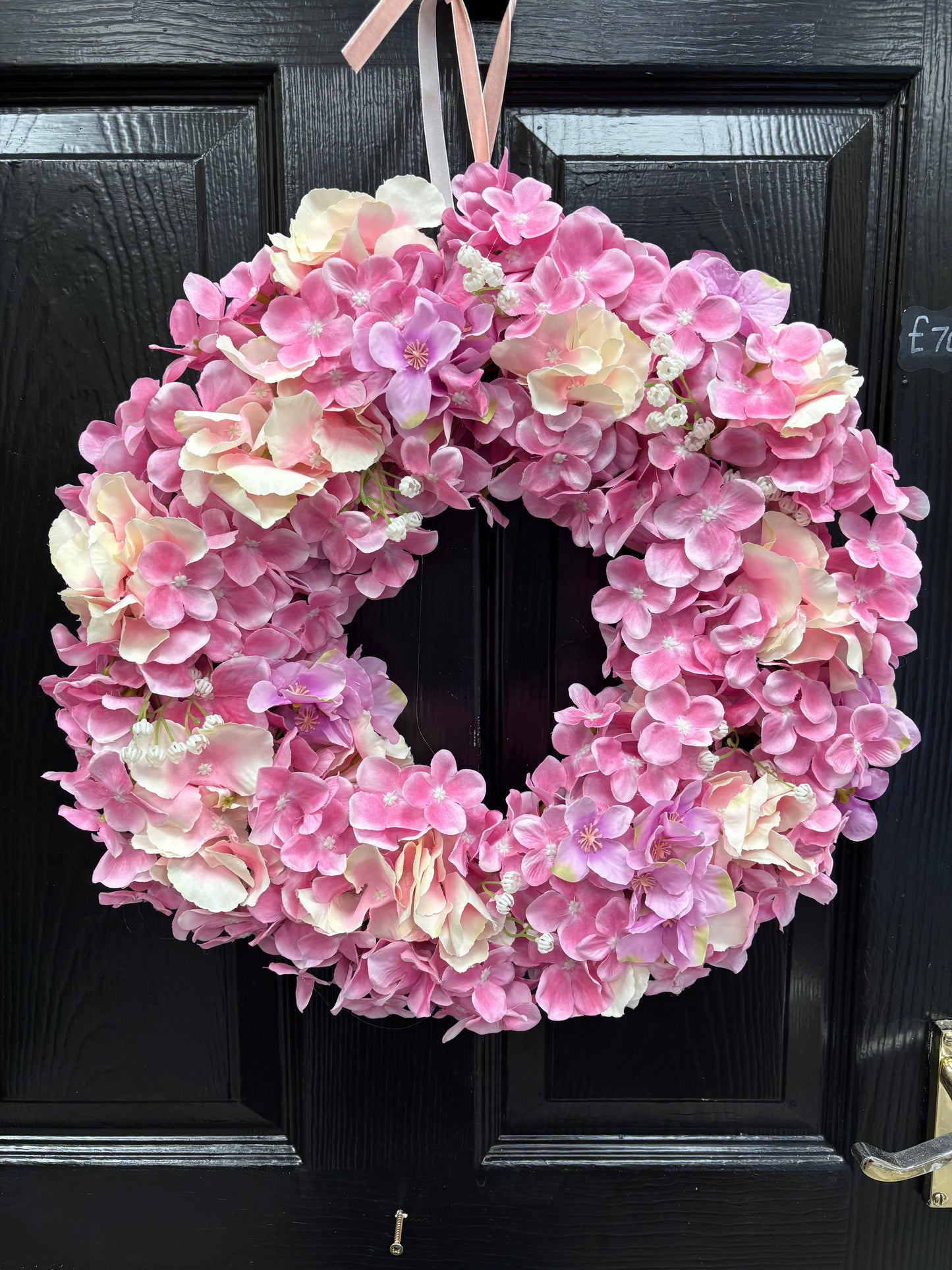 Hydrangea Wreath 40cms free P&P