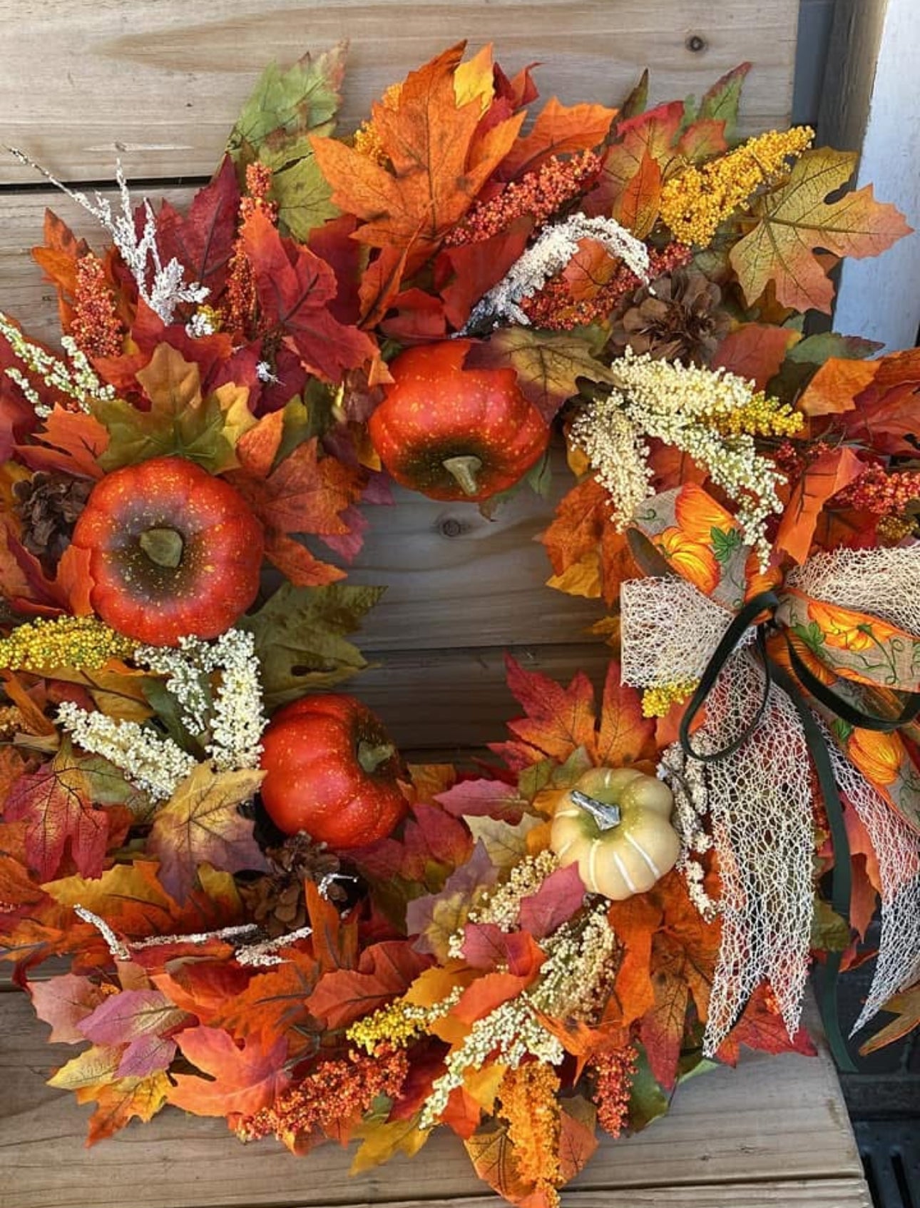 Farmhouse fall wreath