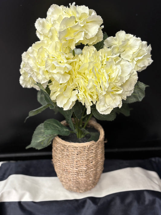 Artificial Cream Hydrangea Arrangement