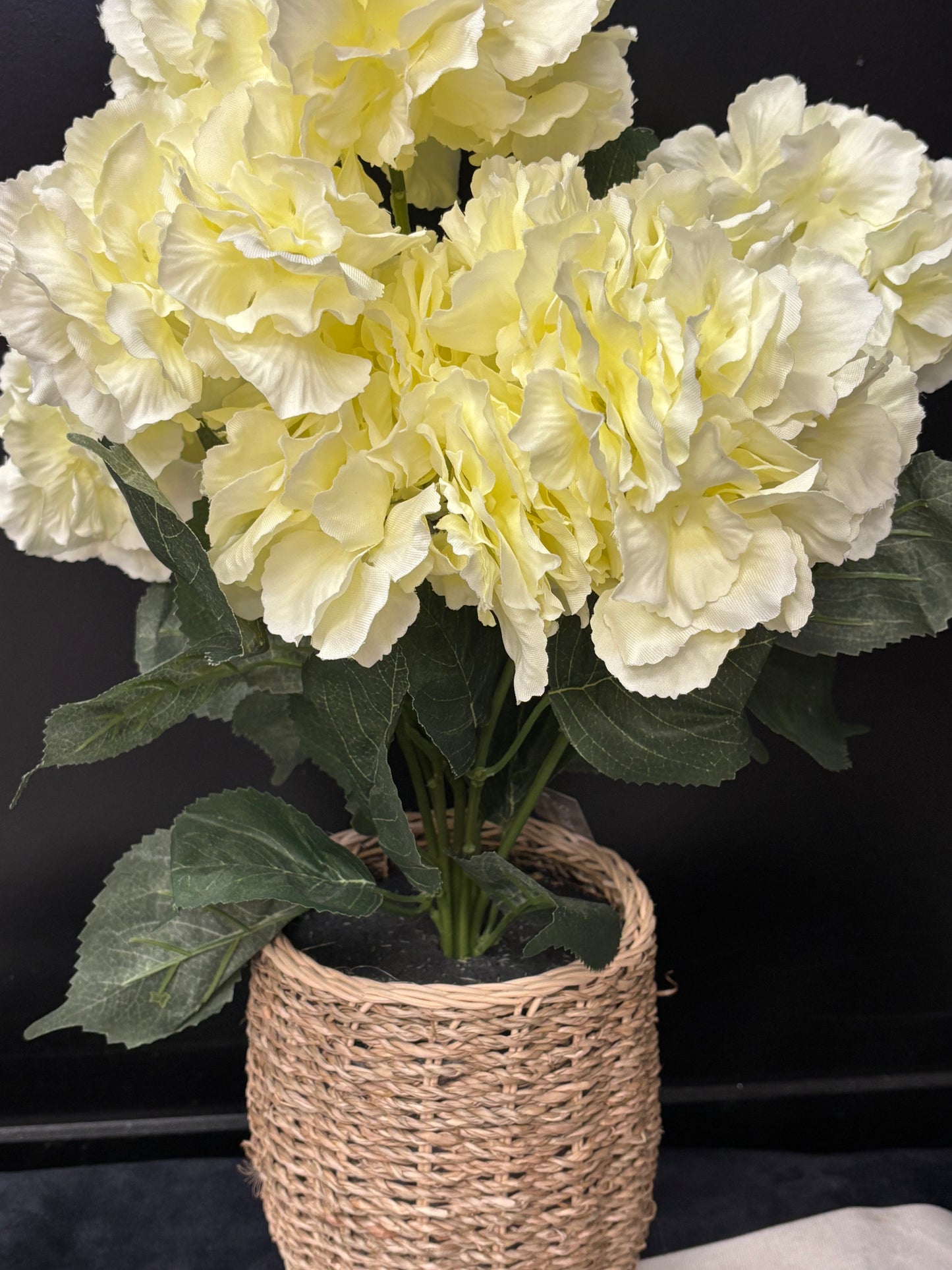 Artificial Cream Hydrangea Arrangement