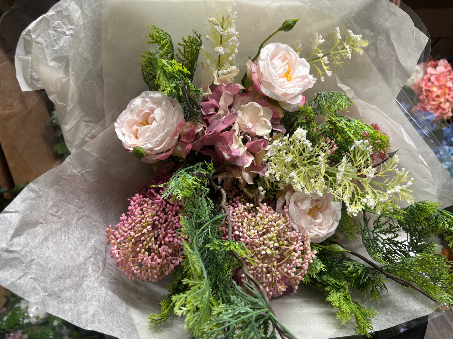 Pink Floral Arrangement Free Delivery