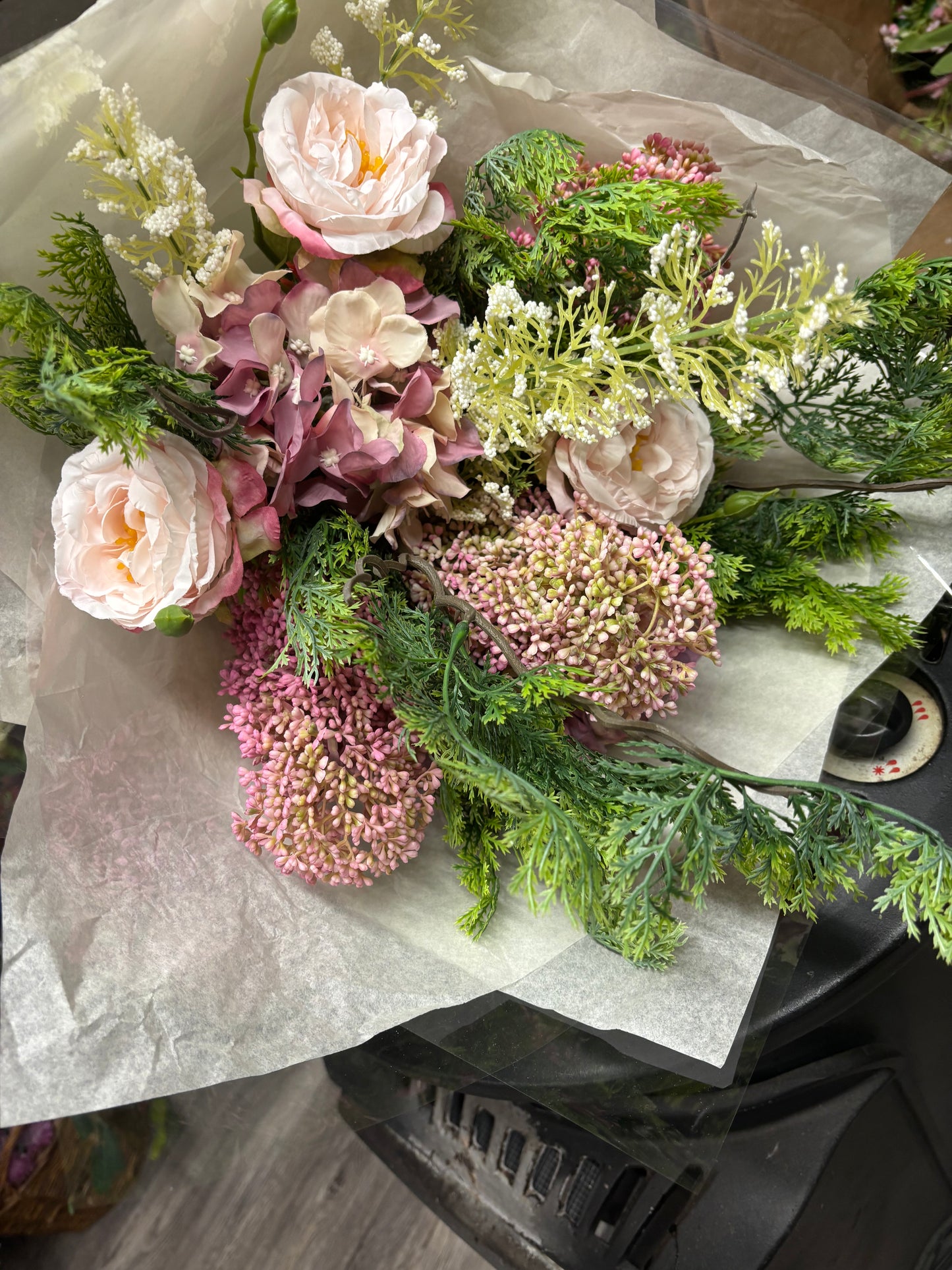 Pink Floral Arrangement Free Delivery