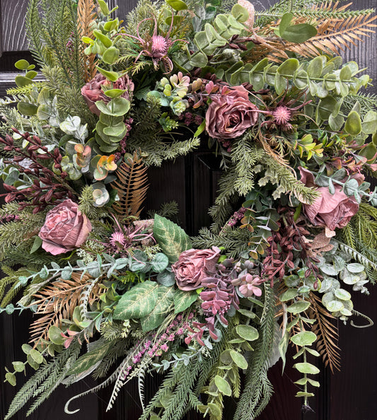 Rustic Botanical Wreath Free P&P Immediate Dispatch