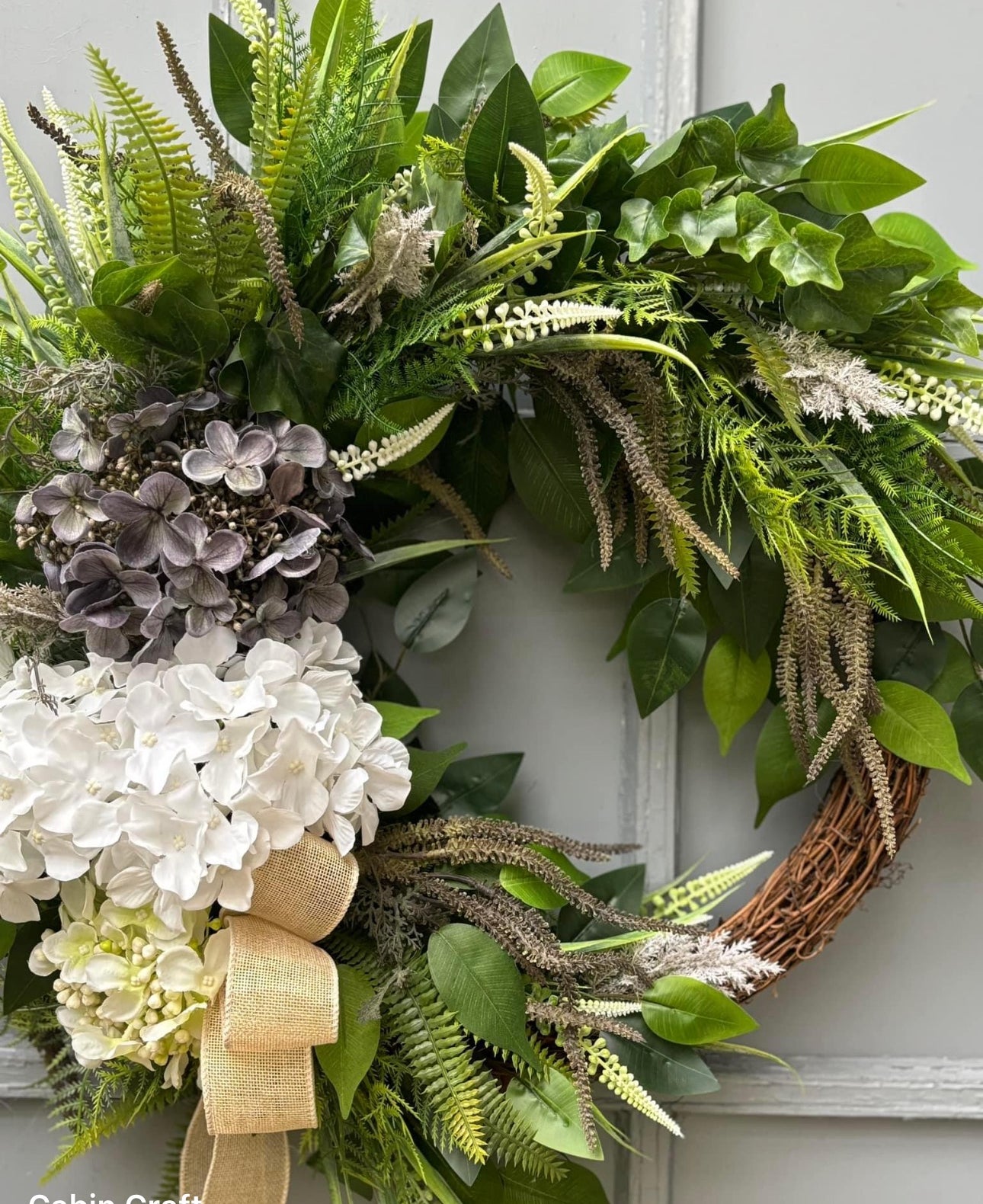 Moon shade Hydrangea wreath FREE P&P