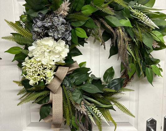 Moon shade Hydrangea wreath FREE P&P